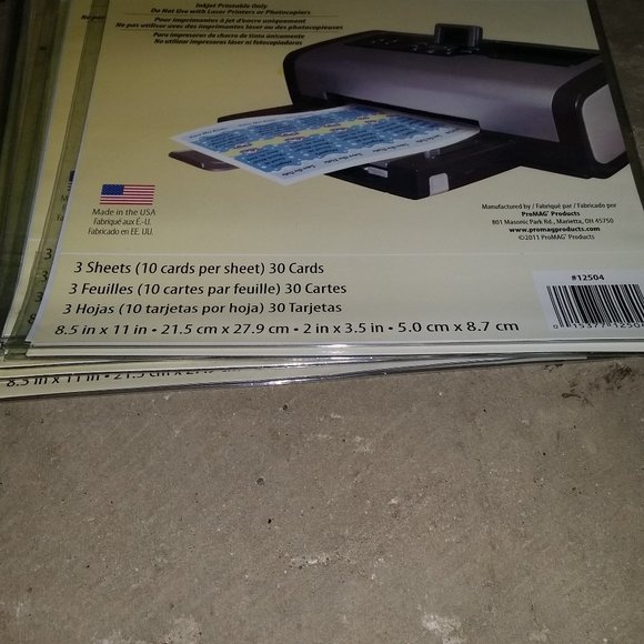12pkgs PROMAG INKJET PRINTABLE MAGNETIC CARDS - Picture 2 of 3